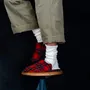 Chaussettes - JAPAN MADE Reversible room shoes / Shaggy Tartan × Micro Boa - MERIPPA