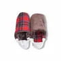Chaussettes - JAPAN MADE Reversible room shoes / Shaggy Tartan × Micro Boa - MERIPPA