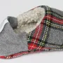 Chaussettes - JAPAN MADE Reversible room shoes / Tartan × Big pile - MERIPPA