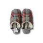 Chaussettes - JAPAN MADE Reversible room shoes / Tartan × Big pile - MERIPPA