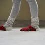 Chaussettes - JAPAN MADE Reversible room shoes / Tartan × Big pile - MERIPPA
