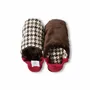 Chaussettes - JAPAN MADE Reversible room shoes / Houndstooth × Micro Boa - MERIPPA
