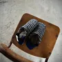 Chaussettes - JAPAN MADE Reversible room shoes / Broken stripes × Nep wool - MERIPPA