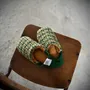 Chaussettes - JAPAN MADE Reversible room shoes / Broken stripes × Nep wool - MERIPPA