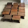 Repose-pieds - Petit stool, tabouret d'appoint en teck ancien, repose-pied indonésien - OFFICE OBJETS