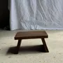 Repose-pieds - Petit stool, tabouret d'appoint en teck ancien, repose-pied indonésien - OFFICE OBJETS