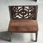 Benches - Mini bench with carved back with rosette and scroll pattern H59 L51 - OFFICE OBJETS