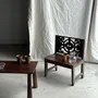 Benches - Mini bench with carved back with rosette and scroll pattern H59 L51 - OFFICE OBJETS