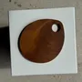 Ustensiles de cuisine - Petite planche à découper en teck monoxyle circulaire à anse 22 x 13 - OFFICE OBJETS