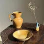 Carafes - Large orange stoneware ball jug H20 - OFFICE OBJETS