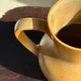 Carafes - Large orange stoneware ball jug H20 - OFFICE OBJETS