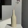 Carafes - Vintage beige speckled stoneware bottle H31 - OFFICE OBJETS