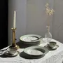 Mugs - Set of 3 golden Limoges porcelain cups and saucers H4 - OFFICE OBJETS