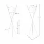 Lampadaires - Lampadaire en bois tapissé en similicuir noir et noyer foncé - ANGEL CERDÁ