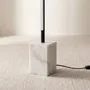Lampadaires - Lampadaire en acier noir avec base en marbre céramique - ANGEL CERDÁ