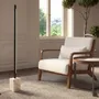 Lampadaires - Lampadaire en acier noir avec base en marbre céramique - ANGEL CERDÁ