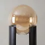 Lampadaires - Lampadaire en verre fumé ambré et acier noir - ANGEL CERDÁ