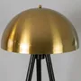 Lampadaires - Lampadaire en acier poli doré et acier noir - ANGEL CERDÁ