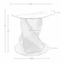Coffee tables - Round Porcelain Marble, Walnut and Black Steel Side Table - ANGEL CERDÁ