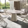 Chairs - Swivel chair in off-white and cream fabric - ANGEL CERDÁ