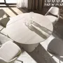 Chairs - Swivel chair in off-white and cream fabric - ANGEL CERDÁ
