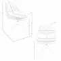 Chairs - Swivel chair in off-white and cream fabric - ANGEL CERDÁ