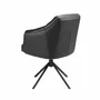Chaises - Chaise pivotante en similicuir noir - ANGEL CERDÁ