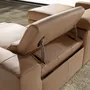 Armchairs - Left-hand brown leather chaise longue recliner sofa - ANGEL CERDÁ