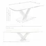 Tables Salle à Manger - Table de salle à manger extensible ovale tonneau en marbre céramique et acier marron foncé métallisé - ANGEL CERDÁ
