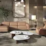 Sofas - Brown leather swivel relax armchair - ANGEL CERDÁ