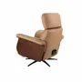 Sofas - Brown leather swivel relax armchair - ANGEL CERDÁ