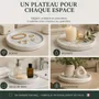 Decorative objects - Carrara Marble Plate – Decorative Tray in Natural Stone - KALU CREATIONS