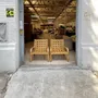 Fauteuils pour collectivités - Fauteuil Lounge Ginga assise en cuir Miel, pieds en chêne naturel - DUISTT