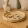 Decorative objects - Round Decorative Tray in Natural Travertine – Made in Italy - KALU CREATIONS