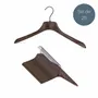 Office furniture and storage - MAWA GREEN HANGER for jackets stone grey 42cm pack of 25 - MAWA