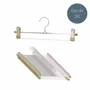 Office furniture and storage - MAWA metal hanger with clips for trousers black 30cm pack of 50 - MAWA