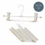 Office furniture and storage - MAWA metal hanger with clips for trousers black 30cm pack of 50 - MAWA
