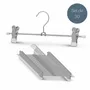 Office furniture and storage - MAWA metal hanger with clips for trousers black 30cm pack of 50 - MAWA