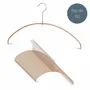 Office furniture and storage - MAWA lightweight metal hanger for tops black 40cm pack of 50 - MAWA