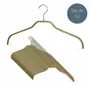 Office furniture and storage - MAWA metal top hanger for shirts black 41cm pack of 50 - MAWA