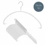 Office furniture and storage - MAWA metal hanger for tops black 40cm pack of 50 - MAWA