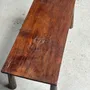 Tables basses - Table basse en teck brun de seconde main indonésienne pieds coniques - OFFICE OBJETS