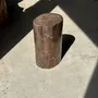 Coffee tables - Brown petrified wood side table H46 D29 - 3338 - OFFICE OBJETS