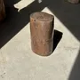 Coffee tables - Brown petrified wood side table H46 D29 - 3338 - OFFICE OBJETS