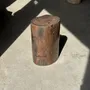 Coffee tables - Brown petrified wood side table H46 D29 - 3338 - OFFICE OBJETS