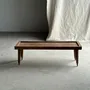 Coffee tables - Indonesian brown teak coffee table, border and H40 cylinder legs - OFFICE OBJETS