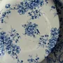 Everyday plates - Set of 3 blue earthenware plates from Gien Model Fleurette D22.5 - OFFICE OBJETS