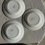Everyday plates - Set of 3 blue earthenware plates from Gien Model Fleurette D22.5 - OFFICE OBJETS