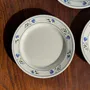 Everyday plates - Set of 3 small dessert plates with blue flower border Pas de Mar - OFFICE OBJETS