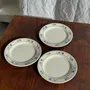 Everyday plates - Set of 3 small dessert plates with blue flower border Pas de Mar - OFFICE OBJETS